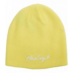 Hurley ハーレー レディース 女性用 ファッション雑貨 小物 帽子 ビーニー ニット帽 Script Staple Beanie - Infinite Gold｜ilovela