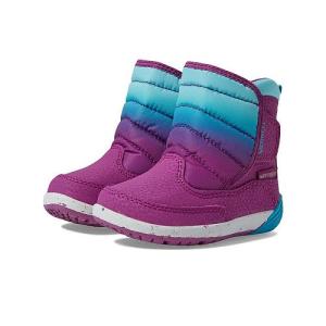 Merrell Kids メレル キッズ 子供用 キッズシューズ 子供靴 ブーツ スノーブーツ Bare Steps Puffer (Toddler) - Berry/Turquoise｜ilovela