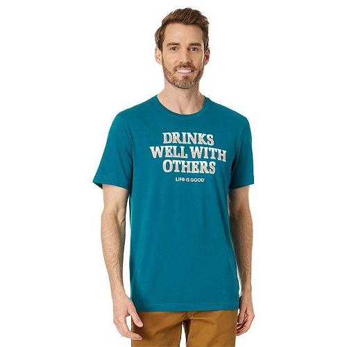 Life is good ライフイズグッド メンズ 男性用 ファッション Tシャツ Drinks W...