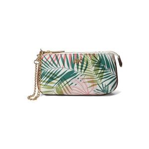 Anne Klein アン クライン レディース 女性用 バッグ 鞄 ハンドバッグ クラッチ AK Palm Print Wristlet w/ Chain Strap - Fruit Punch Multi Palm/Saddle｜ilovela