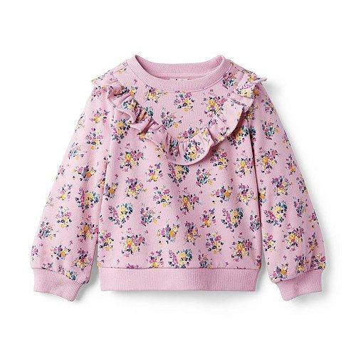 Janie and Jack 女の子用 ファッション 子供服 パーカー スウェット ジャケット Fl...