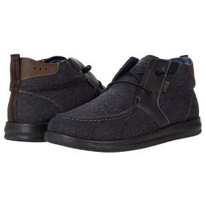 Nunn Bush ナンブッシュ メンズ 男性用 シューズ 靴 ブーツ チャッカブーツ Brewski Moc Toe Chukka Knit with Elastic Bungee - Charcoal｜ilovela