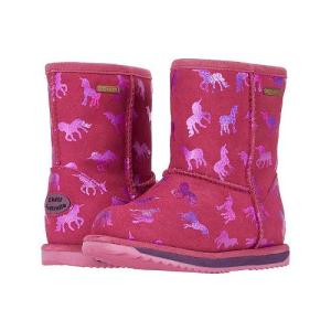 EMU Australia Kids エミュー 女の子用 キッズシューズ 子供靴 ブーツ スタイルブーツ Rainbow Unicorn Brumby (Toddler/Little Kid/Big Kid) - Deep Pink｜ilovela