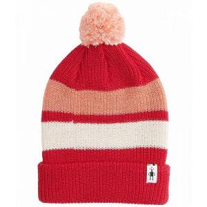 Smartwool Kids キッズ 子供用 ファッション雑貨 小物 帽子 ビーニー ニット帽 Stripe Pom Beanie (Little Kids/Big Kids) - Pomegranate｜ilovela