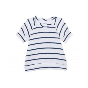 Chaser Kids 女の子用 ファッション 子供服 パーカー スウェット ジャケット RPET Bliss Knit Puff Short  Sleeve Pullover (Little Kids/Big Kids) - Stripe