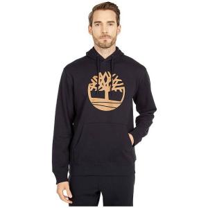 Timberland ティンバーランド メンズ 男性用 ファッション パーカー スウェット Core Tree Logo Pullover Hoodie Brushback - Black/Wheat Boot｜I LOVE LA