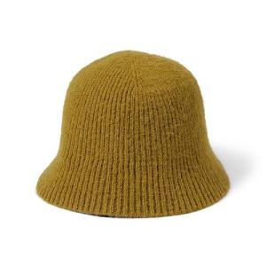 Madewell レディース 女性用 ファッション雑貨 小物 帽子 Fuzzy-Knit Bucket Hat - Spiced Olive｜ilovela
