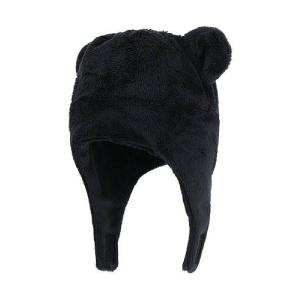 Obermeyer Kids オーバーメイヤー キッズ 子供用 ファッション雑貨 小物 帽子 ビーニー ニット帽 Teddy Fur Hat (Toddler/Little Kids) - Black｜ilovela