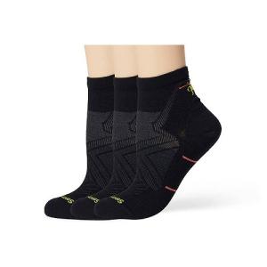 Smartwool スマートウール レディース 女性用 ファッション ソックス 靴下 Run Zero Cushion Ankle Socks 3-Pack - Black