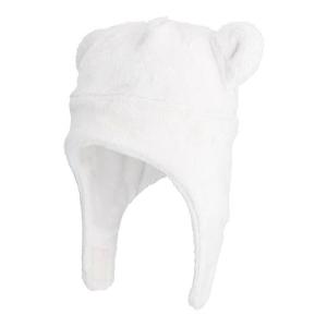 Obermeyer Kids オーバーメイヤー キッズ 子供用 ファッション雑貨 小物 帽子 ビーニー ニット帽 Teddy Fur Hat (Toddler/Little Kids) - White｜ilovela