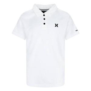 Hurley Kids ハーレー 男の子用 ファッション 子供服 ポロシャツ Dri-Fit Polo Shirt (Big Kids) - White｜ilovela