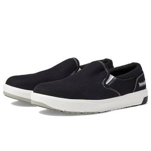 Timberland PRO ティンバーランド メンズ 男性用 シューズ 靴 スニーカー 運動靴 Berkley Slip-On Composite Safety Toe - Black/White｜ilovela