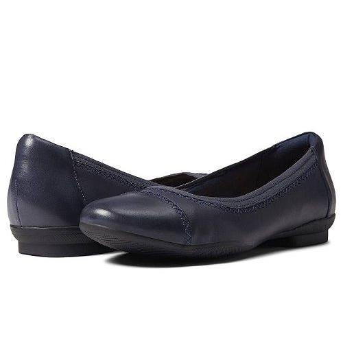 Clarks クラークス レディース 女性用 シューズ 靴 フラット Sara Bay - Navy...