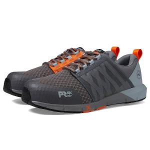 Timberland PRO ティンバーランド メンズ 男性用 シューズ 靴 スニーカー 運動靴 Radius Composite Safety Toe - Grey/Orange｜ilovela