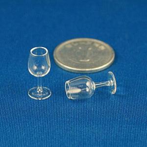 デコ素材 : ミニチュア ガラスウェア 【ワイングラス】