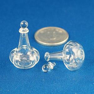 デコ素材 : ミニチュア ガラスウェア 【ワインデキャンタ  B】