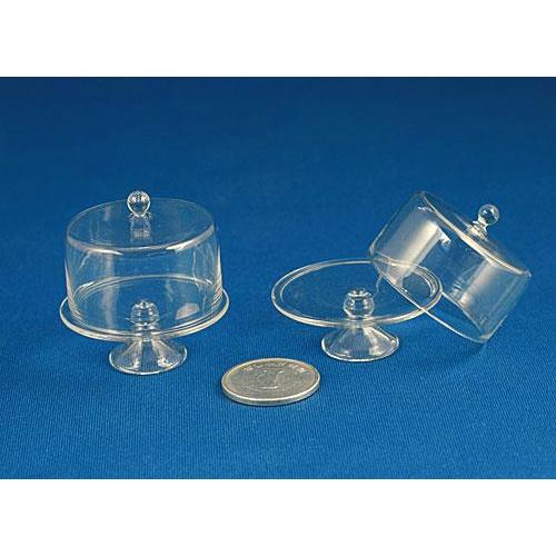 デコ素材 : ミニチュア ガラスウェア 【ケーキスタンド C】