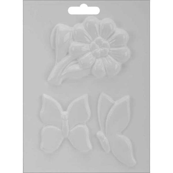 せっけん用モールド（型） バタフライ＆フラワー