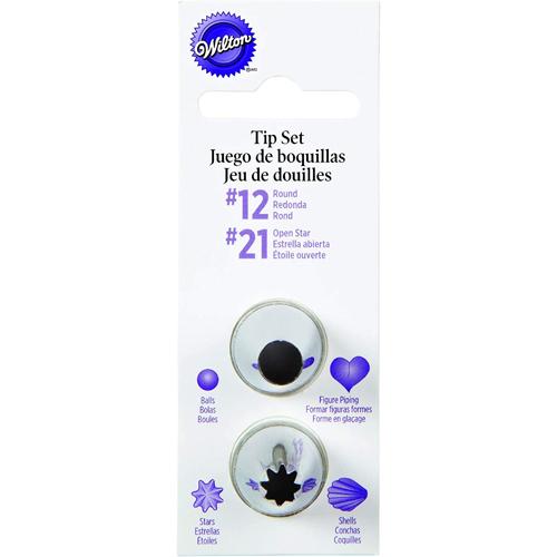 Wilton（ウィルトン）：　Decorating Tip Set #12 ラウンド &amp; #21 ス...