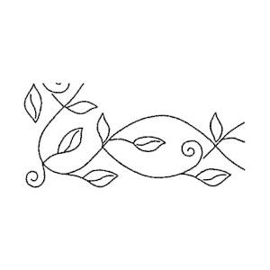 キルティングテンプレート（キルティング図案）Leafy Branch Braid