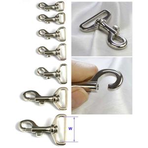 メタル ナスカンフック Swivel spring snap hook : Flat ring  (...