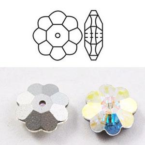 SWAROVSKI（スワロフスキー） #3700 (フラワー) 6mm ABクリスタル