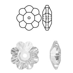 SWAROVSKI（スワロフスキー） #3700 (フラワー) 8mm ABクリスタル /6個