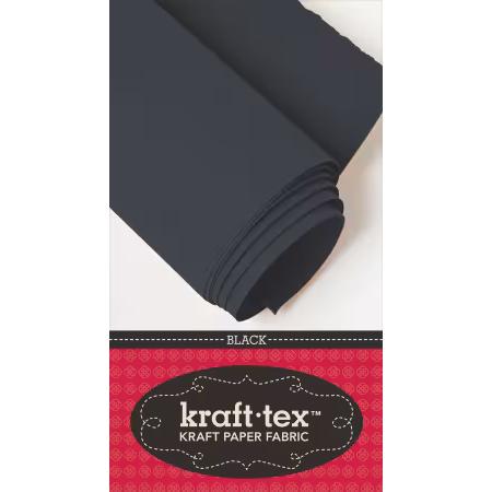 ウォッシャブル・ペーパーファブリック【紙の生地】（Kraft-tex　USA）ブラック　45x137...