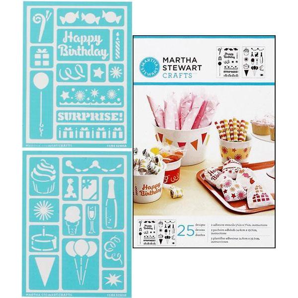 ステンシル　シート【Birthday Cheers (Adhesive Reusable)】