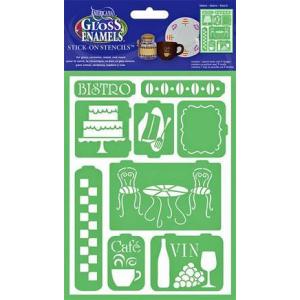ステンシル　シート【Bistro (Adhesive Reusable)】