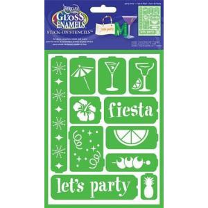 ステンシル　シート【Party Time (Adhesive Reusable)】