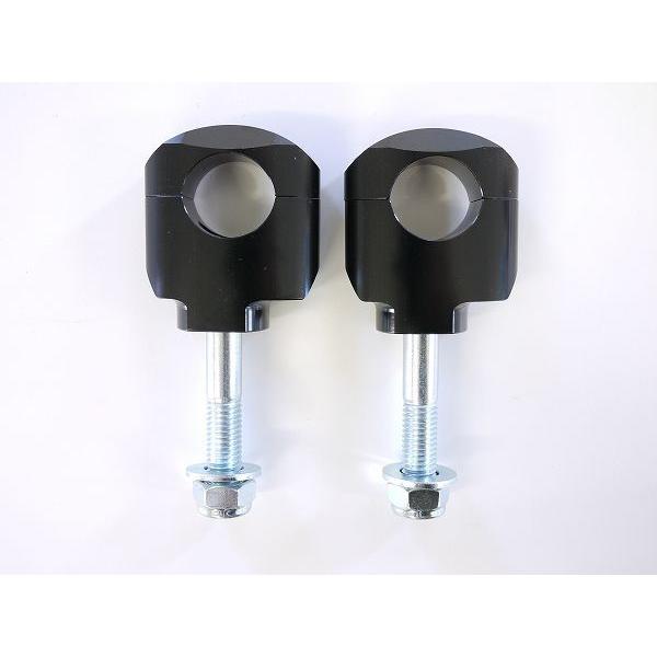 テーパーハンドルクランプキット ラバーマウント用 ブラック 汎用品 22.2mm→28.6mm CR...