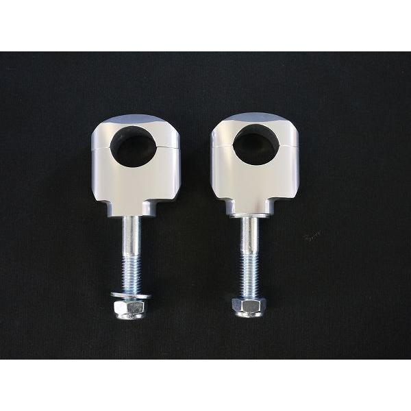 テーパーハンドルクランプキット ラバーマウント用 シルバー汎用品 22.2mm→28.6mm CR1...
