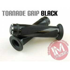 トルネード バイク カスタムグリップ ブラック ゴムグリップ