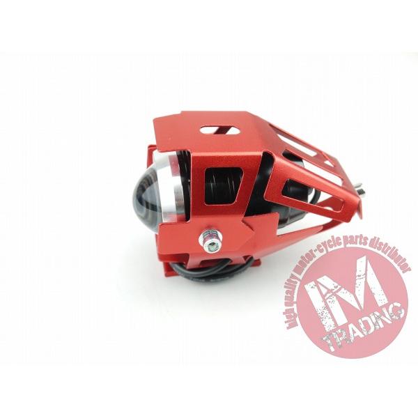 LEDプロジェクターフォグ スポットライト CREE U5 レッド スポーツスターダイナエボソフテイ...