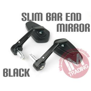 バーエンドミラー スリムショートステー ブラック KTM