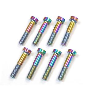 ブレンボ　キャリパー　40mm チタンカラー 64チタン合金製キャリパーブリッジボルト M8x40mm 8本セット ブレンボ