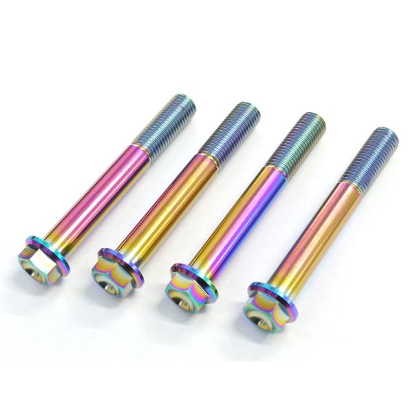 ZX-10R　08-15用64チタン製フロントキャリパーマウントボルト4本セット Ti-6Al-4V...