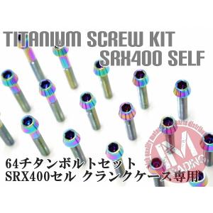 SRX400セル専用 64チタン製 クランクケースボルトセット