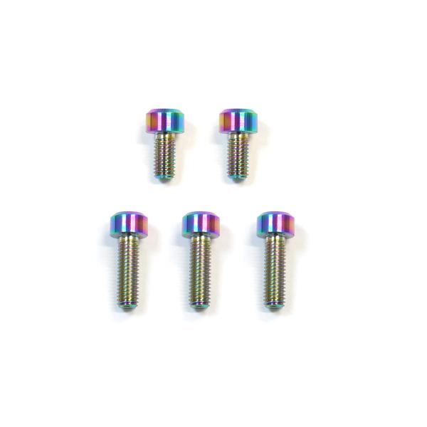 カワサキ5穴用64チタン製タンクキャップボルト 焼き色 レインボー ニンジャ400 ZX-6R Z7...