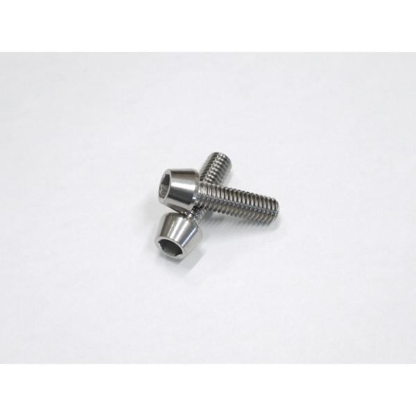 64チタン合金ボルト テーパー GR5 M6×20mm P1.0 2本セット 焼き色無し ゆうパケッ...