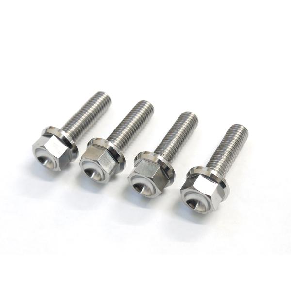 GSX1400用64チタン製フロントキャリパーマウントボルト4本セット ナチュラル Ti-6Al-4...