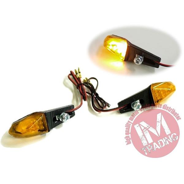 LEDライトアングルウインカー オレンジレンズ 左右セット バイク用CBR250R CB400SF ...