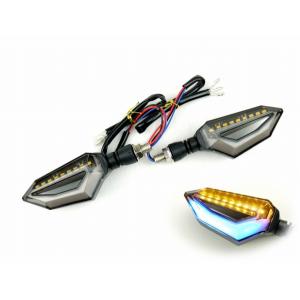 デュアルカラー LEDウインカー TYPE1 ブルー ダブル球 ポジション付 2個 KSR110 Dトラッカー ニンジャ250 ゼファー ZRX400 250TRGPZ900R｜im-trading