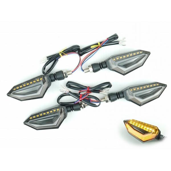 デュアルカラー LEDウインカー TYPE1 オレンジ ダブル球 ポジション付 4個(1台分) Dト...