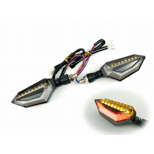 デュアルカラー LEDウインカー TYPE1 レッド ダブル球 ポジション付 2個 FTRCBR25...