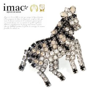 バッジ ラインストーン クリアカラー ブラック ゼブラ 133925 【イマックジュエリー公式】｜imac-jewelry