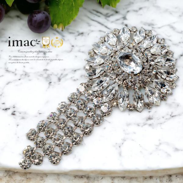 ブローチ ラインストーン クリアカラー 156357 イマックジュエリー公式 爆買