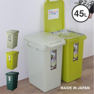東谷 ゴミ箱 おしゃれ 屋内 屋外 分別 45L 大型 ふた付き アメリカン