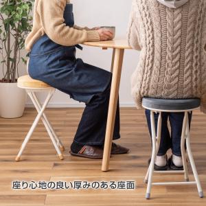パイプ椅子 折りたたみ スツール おしゃれ 軽...の詳細画像3